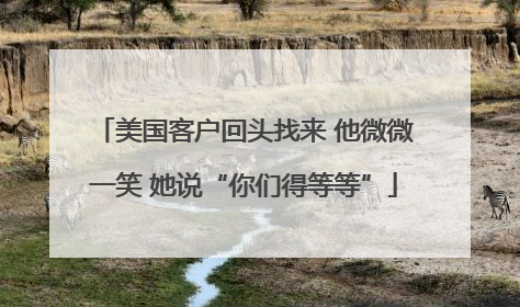 美国客户回头找来 他微微一笑 她说“你们得等等”